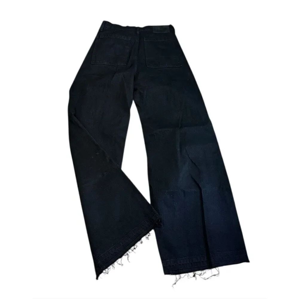 NSF Wide Leg Denim Jean in Black Noir NWT Size 26